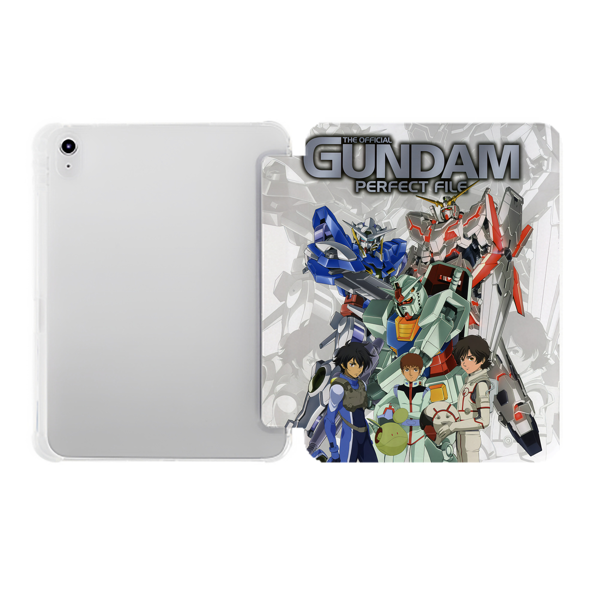 （画像用） 機動戦士ガンダム Mobile Suit Gundam IPad ケース ペン収納付き 三つ折りスタンド PUレザー×シリコン 対応機種9.5/10.5/10.9インチ